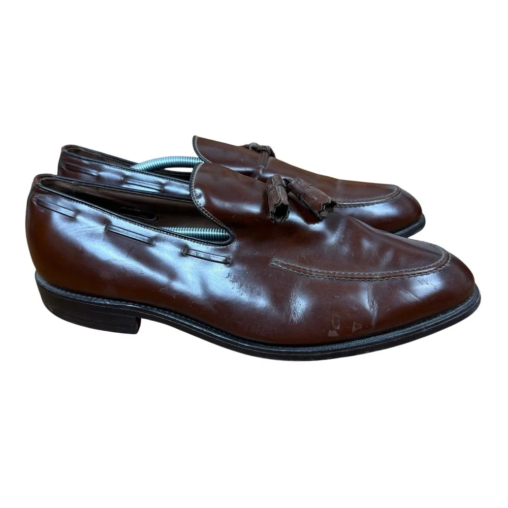 Allen Edmonds Tassel Loafers Mens 11.5 Brown Leather Dress Shoes 8753